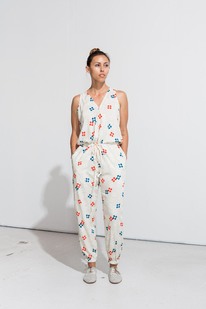 Geo print jumpsuit