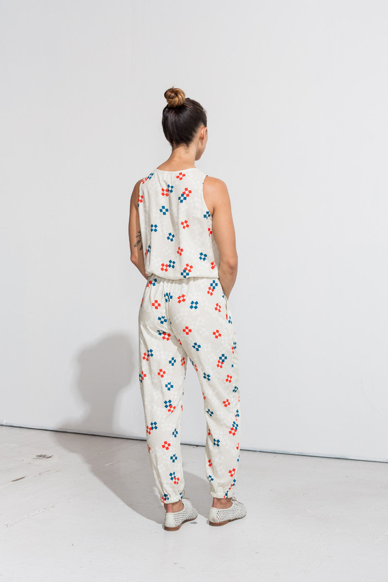 Geo print jumpsuit