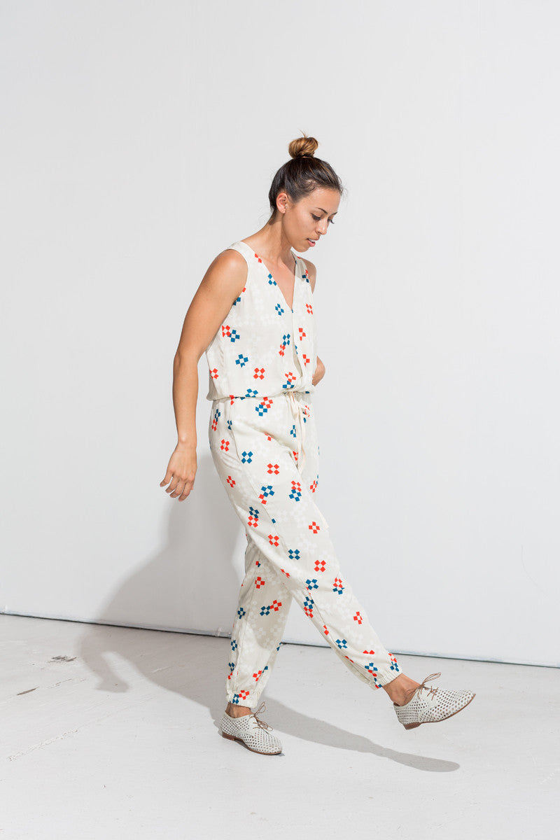 Geo print jumpsuit